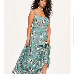 Torrid Floral Trapeze Maxi Dress